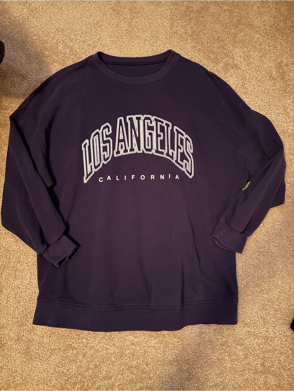Forever 21 Navy Los Angeles Graphic Crewneck Sweatshirt